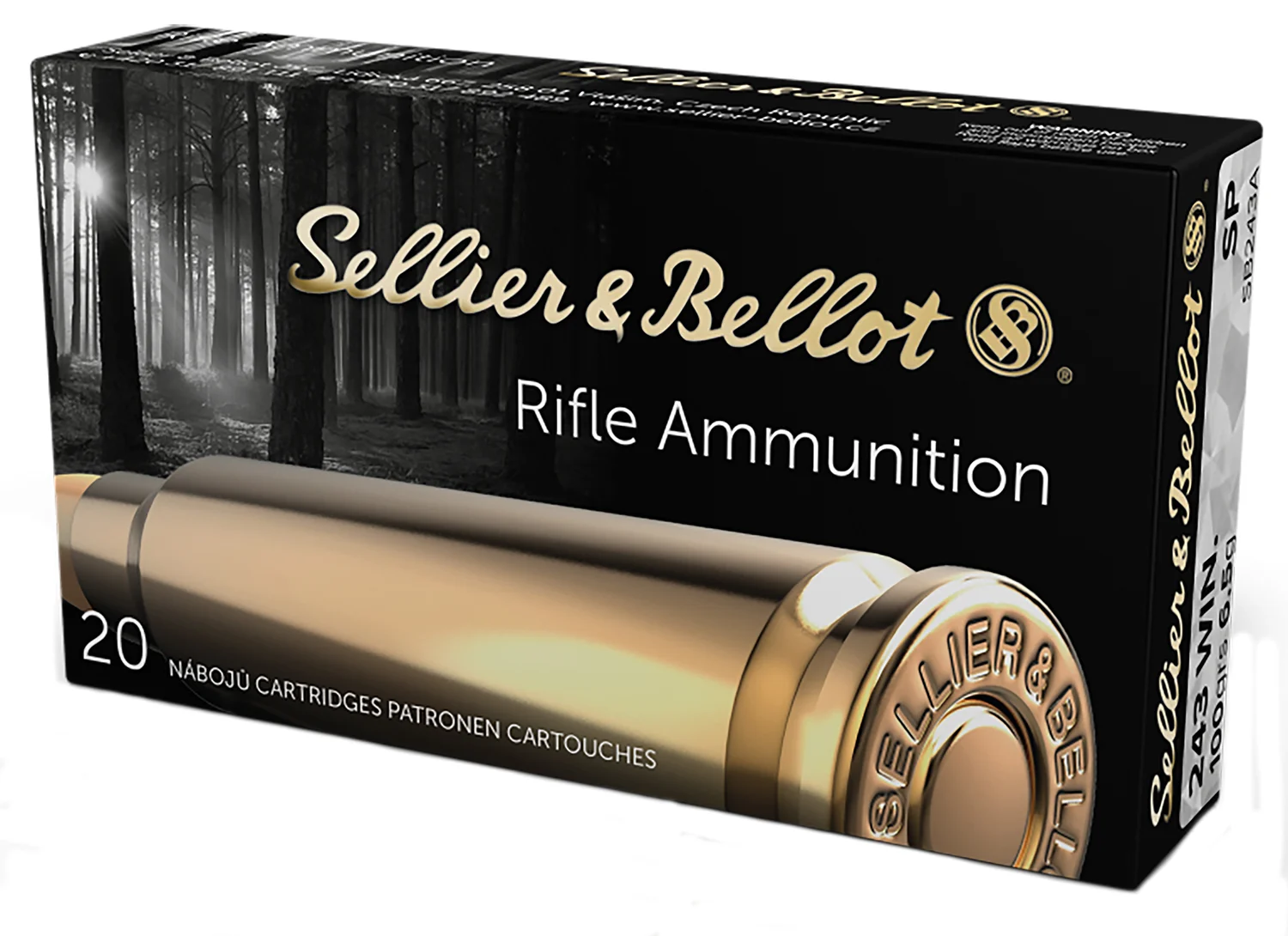 Sellier & Bellot SB243A Rifle 243Win 100gr Soft Point 20 Per Box/25 Case