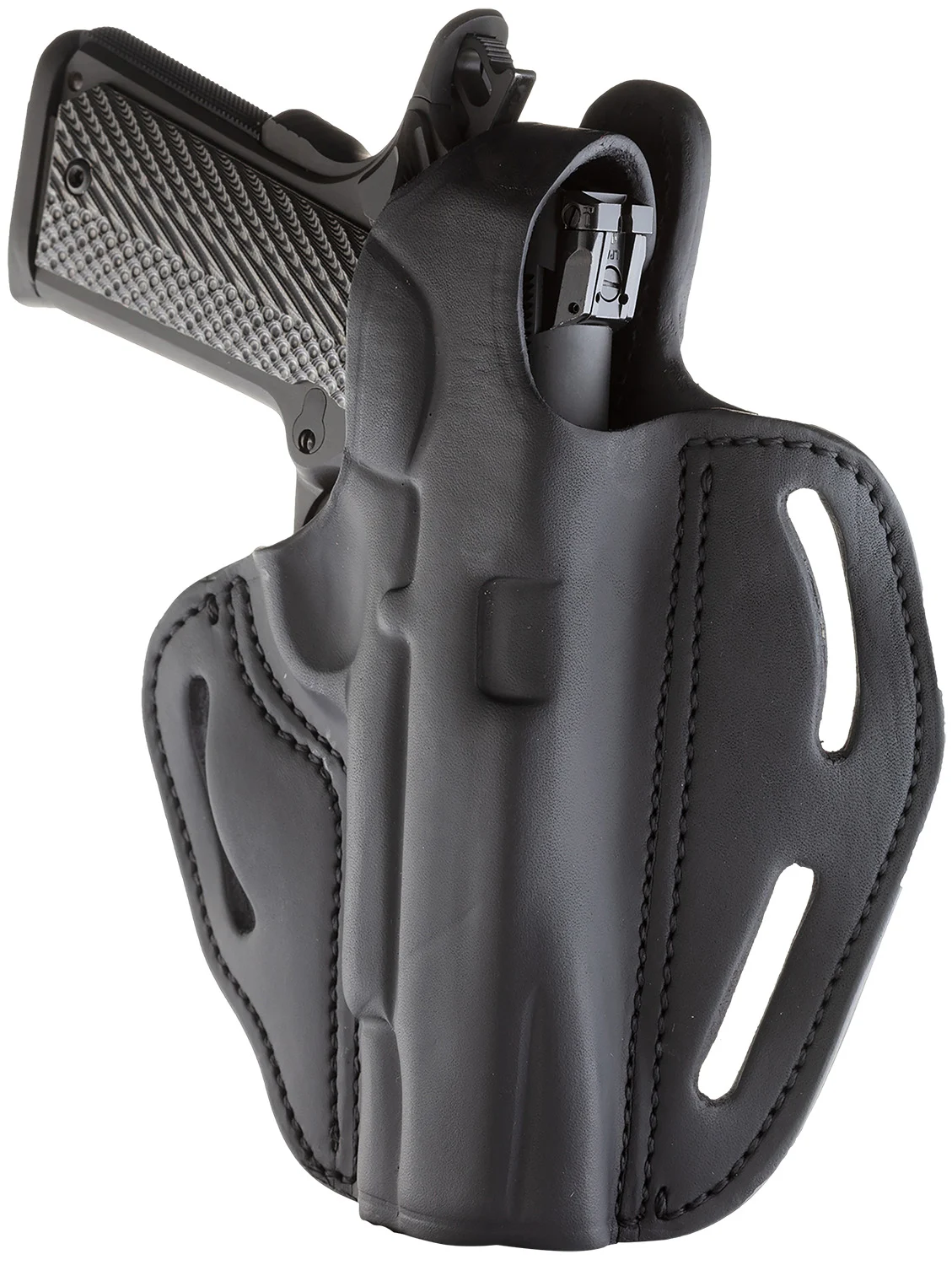 1791 Gunleather BHX1CLSBLR BHX OWB Size 01 Stealth Black Leather Belt Slide Fits 4"-5" 1911 Right Hand