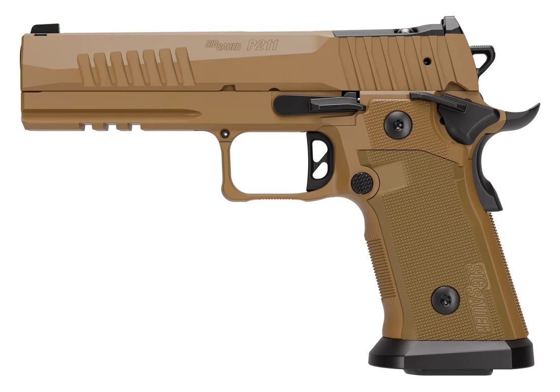SIG SAUER P211-GT5 COYOTE 9MM PISTOL 5" COY TAN 2-21RD, 1-17RDRD MAGS - Image 5