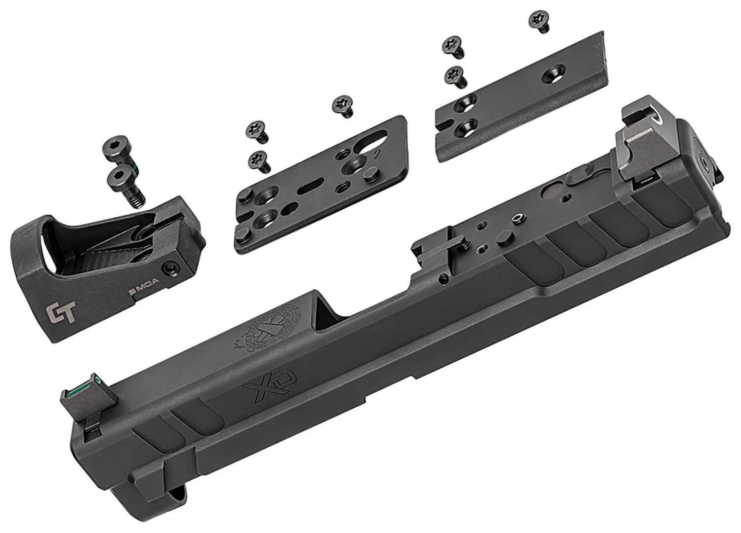 Springfield Armory XD4903 XD OSP Fits Springfield XD 9mm Luger, Black Steel, Suppressor Height Night Sights Includes Crimson Trace Red Dot & Cover Plate