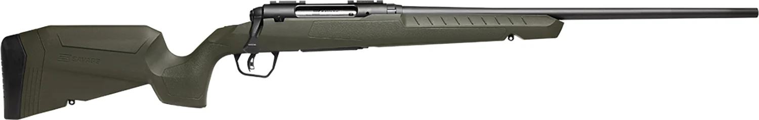 Savage Arms 32040 Axis 2 6.5 Creedmoor 4+1 22" Matte Black Sporter Barrel, Matte Black Drilled & Tapped Steel Receiver, Fixed Green Synthetic Stock, Right Hand