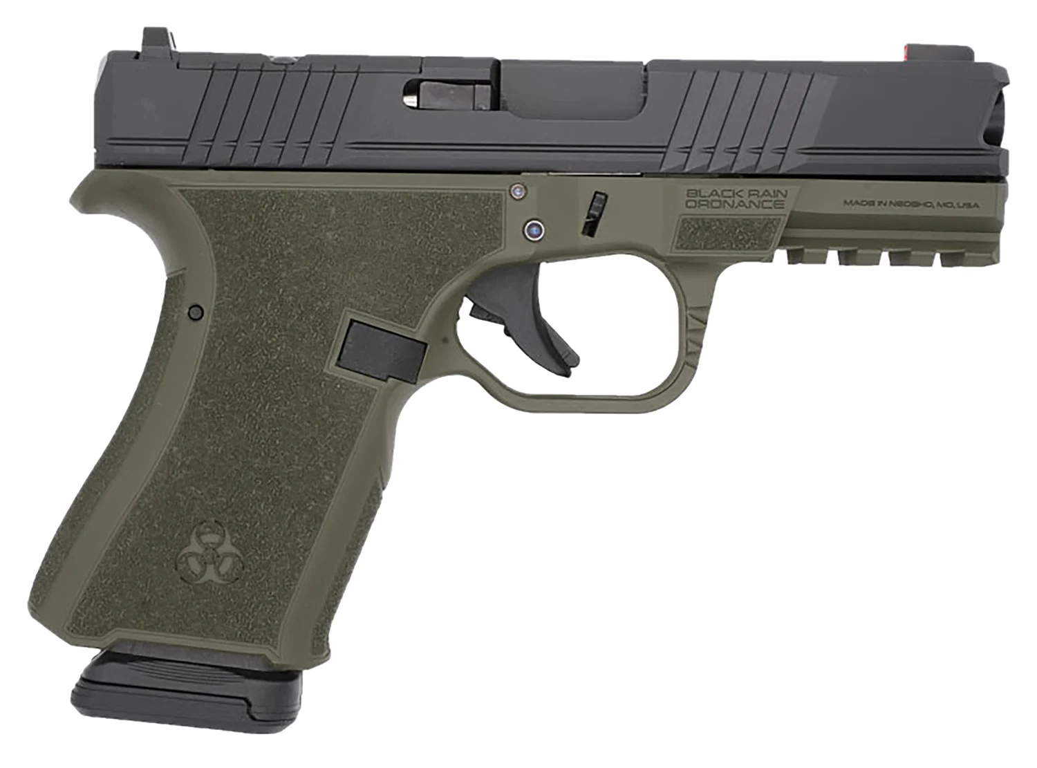 Black Rain Ordnance FL9MMODBLK Compact Frame 9mm 15+1 4" Stainless Steel Slide