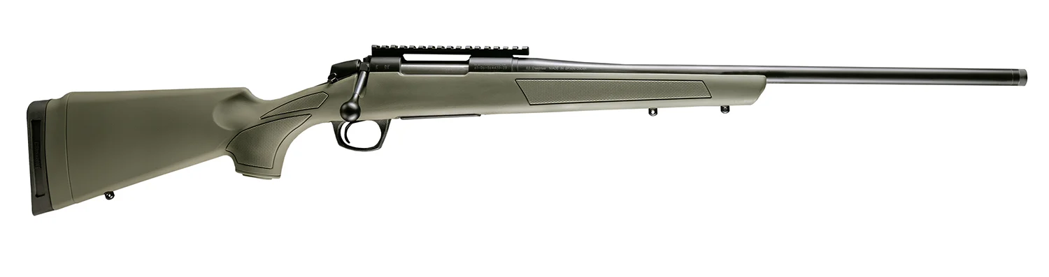 CVA CR3909G Cascade 6.5 PRC 2+1 24" Graphite Black Cerakote Threaded Barrel, Graphite Black Cerakote Picatinny Rail Steel Receiver, OD Green Synthetic Stock