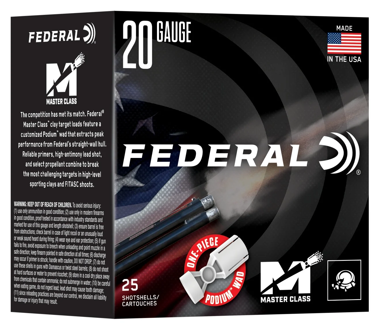 Federal MC2247.5 20Gauge 2.75" 7/8oz 7.5Shot 25 Per Box/10 Case