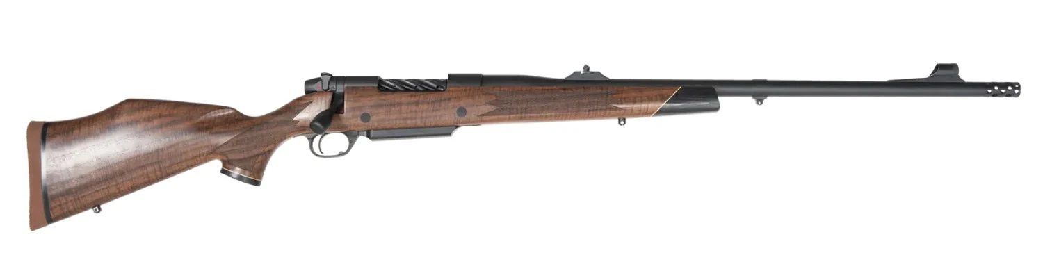 Weatherby MFT01N300WR6B Mark V Frontier Full Size 300 WBY Mag 3+1 24" + 2" Graphite Black Cerakote Threaded Barrel, Graphite Black Cerakote Steel Drilled & Tapped Receiver, Oiled Walnut Monte Carlo St