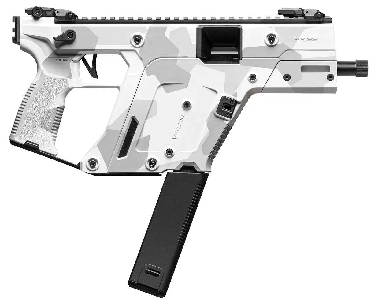 Kriss USA KV453PAD00 Vector SDP Gen3 45 ACP 30+1 5.50" Black Nitride Threaded Barrel, Arctic Delta Cerakote Receiver w/Picatinny Rail, Rear Picatinny Rail, M-LOK Handguard, White Polymer Grip