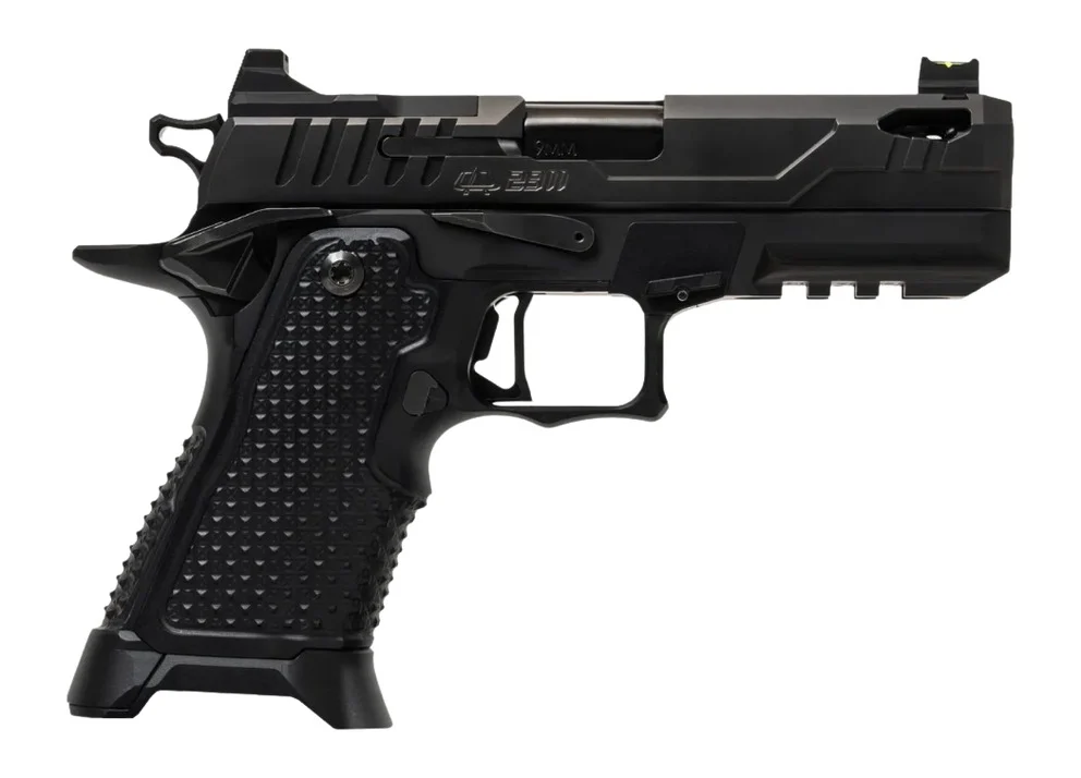 Oa Defense 2311 Pro Elite Compact Frame 9mm Luger 21+1 4.25" Ported Barrel, DLC Black Steel Optic Ready/Serrated Slide, Black Aluminum Frame w/Picatinny Rail, Black Aluminum Grip, Ambidextrous