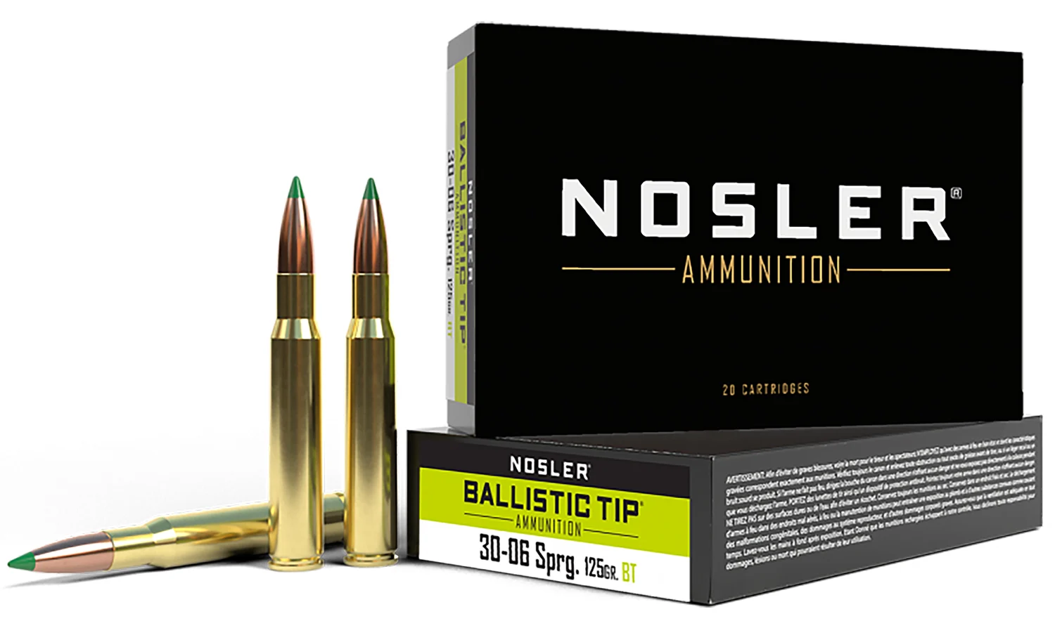 Nosler 40068 Ballistic Tip 30-06Springfield 125gr Spitzer Ballistic Tip 20 Per Box/10 Case