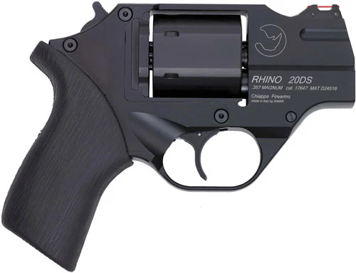 CHIAPPA RHINO 200DS 357MAG - 2" FS BLACK/RUBBER W/HOLSTER.