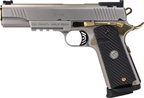 GIRSAN 1911 NEGOTIATOR TALO - 38 SUPER 5" 9RD TITANIUM/GOLD - Image 2