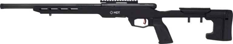 SAVAGE B22 PRECISION 22WMR 18" - HB MDT CHASSIS W/RAIL BLACK